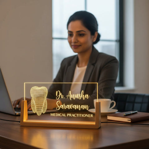 Personalized LED Doctor Name Plate | Dental & Medical Clinic Sign