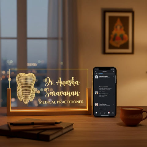 Personalized LED Doctor Name Plate | Dental & Medical Clinic Sign