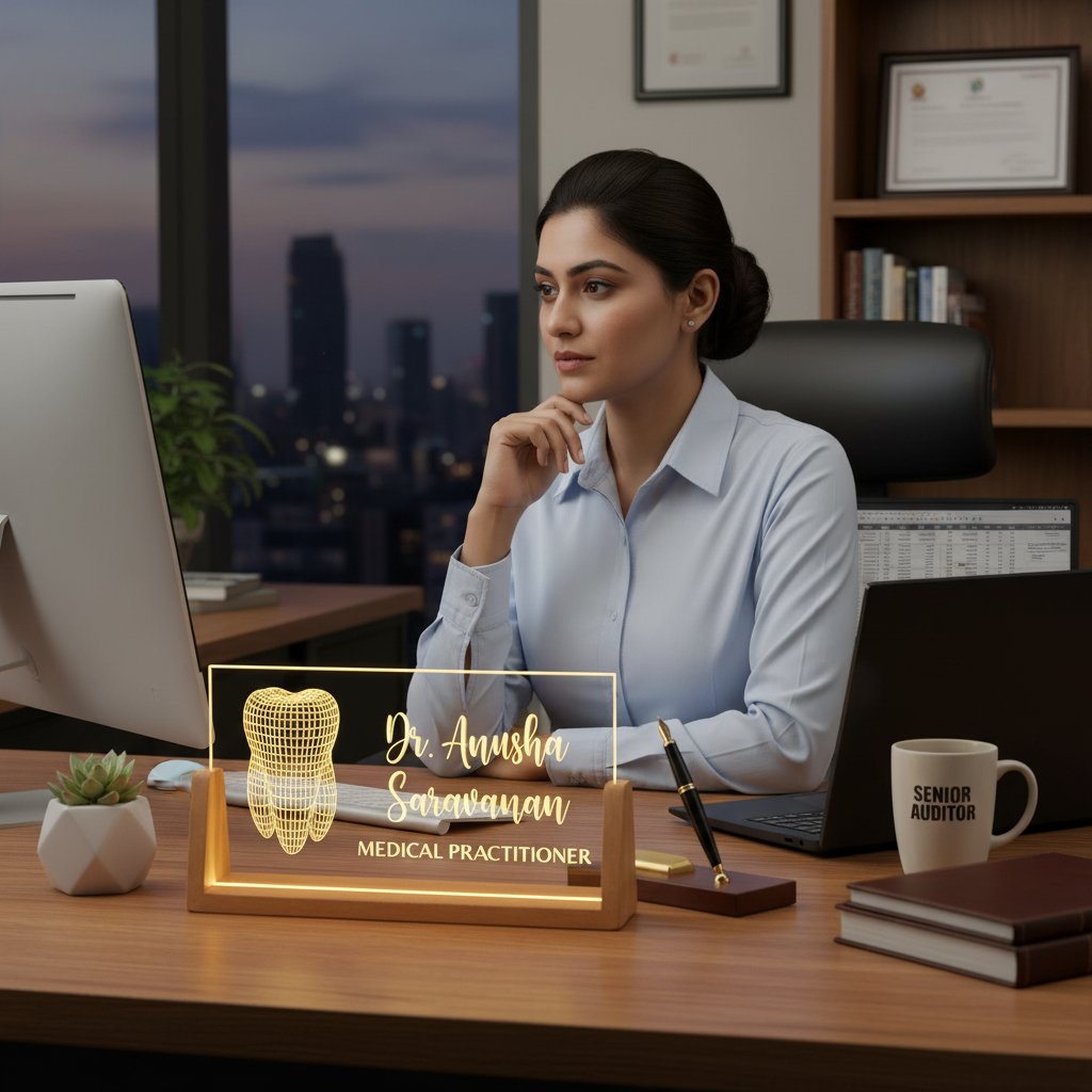 Personalized LED Doctor Name Plate | Dental & Medical Clinic Sign