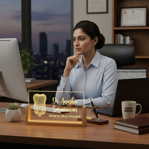 Personalized LED Doctor Name Plate | Dental & Medical Clinic Sign