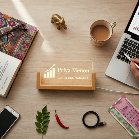 Personalized LED Acrylic Name Plate for Marketing Professionals