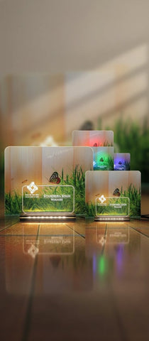 Custom Engraved Acrylic Table Lamp - Personalized LED Desk Decor