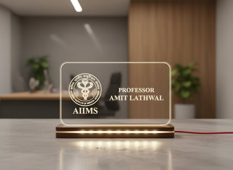 Custom Acrylic LED Table Top Plaque - Personalized Professional Gift