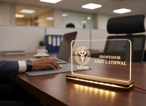 Custom Acrylic LED Table Top Plaque - Personalized Professional Gift