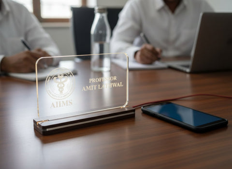 Custom Acrylic LED Table Top Plaque - Personalized Professional Gift
