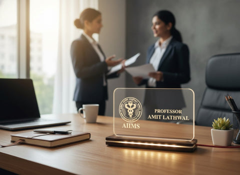 Custom Acrylic LED Table Top Plaque - Personalized Professional Gift