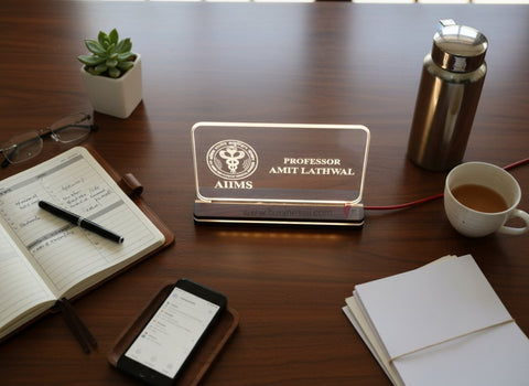 Custom Acrylic LED Table Top Plaque - Personalized Professional Gift