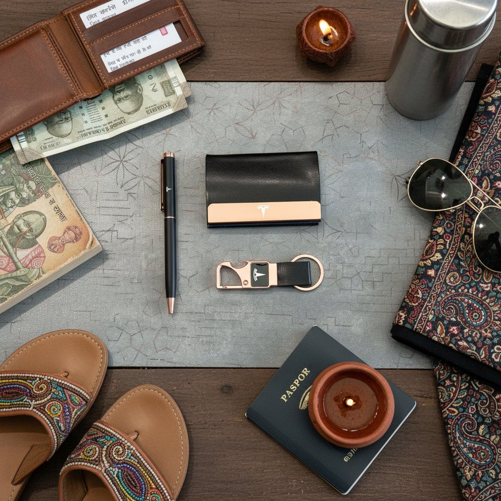 Personalized Rose Gold Combo Gift Set - Card Holder, Pen & Keychain