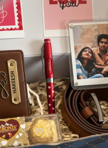 Personalized Valentine Combo 2.0 for Him | Wallet, Belt & Gifts