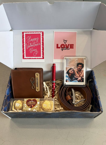 Personalized Valentine Combo 2.0 for Him | Wallet, Belt & Gifts