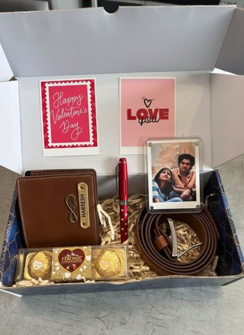 Personalized Valentine Combo 2.0 for Him | Wallet, Belt & Gifts