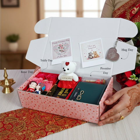 Personalized Valentine's Day 8-Gift Combo Box for Couples | Free Shipping