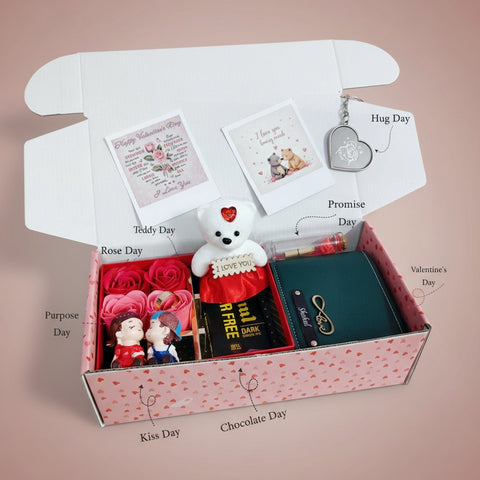 Personalized Valentine's Day 8-Gift Combo Box for Couples | Free Shipping