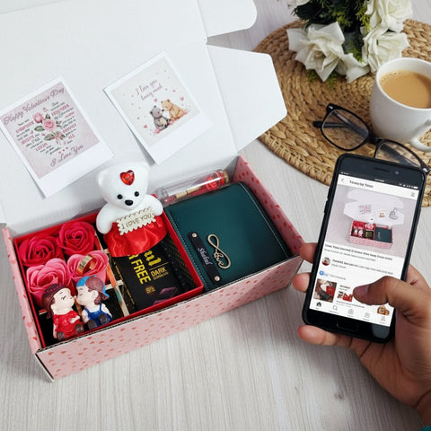 Personalized Valentine's Day 8-Gift Combo Box for Couples | Free Shipping