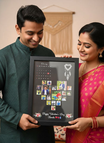 Personalized Valentine Heart Photo Frame - Custom Calendar Gift