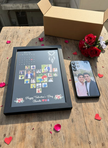 Personalized Valentine Heart Photo Frame - Custom Calendar Gift