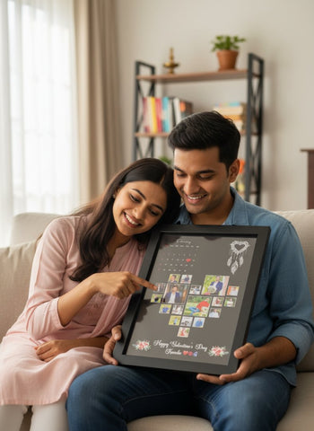 Personalized Valentine Heart Photo Frame - Custom Calendar Gift