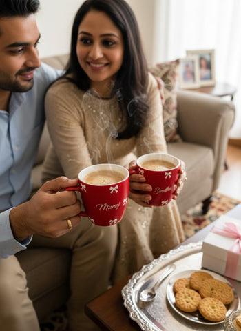 Personalized Couple Mugs: Custom Valentine's Day Gift (Non-Breakable)