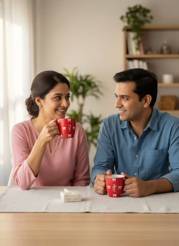 Personalized Couple Mugs: Custom Valentine's Day Gift (Non-Breakable)