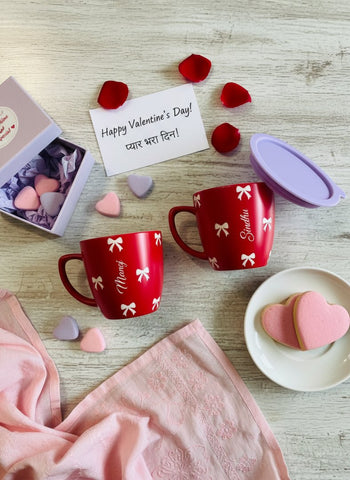 Personalized Couple Mugs: Custom Valentine's Day Gift (Non-Breakable)