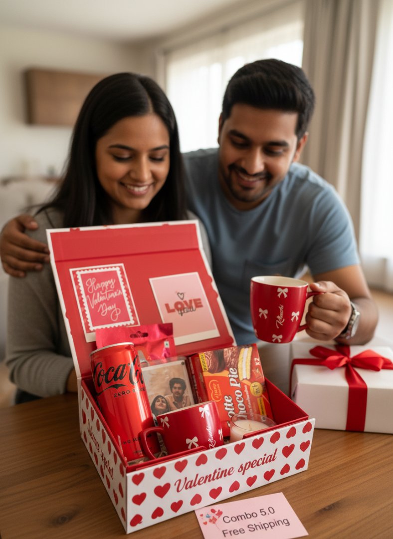 Valentine Combo 5.0: Personalized Mug & Sweet Treats Gift Box