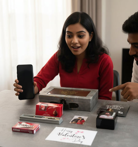 Personalized Valentine's Day Gift Box - Photo Perfume & Engraved Pen