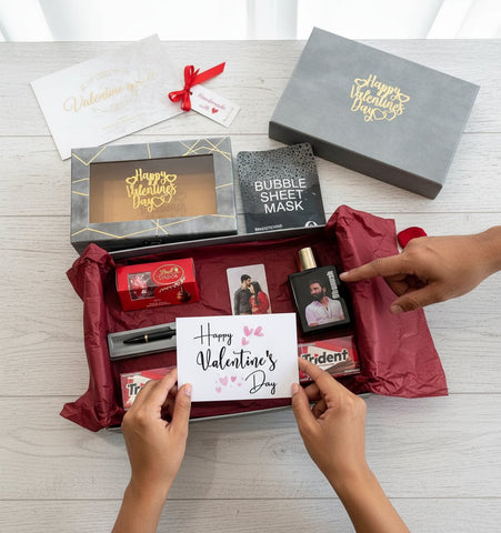 Personalized Valentine's Day Gift Box - Photo Perfume & Engraved Pen