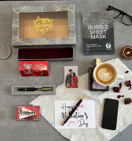 Personalized Valentine's Day Gift Box - Photo Perfume & Engraved Pen