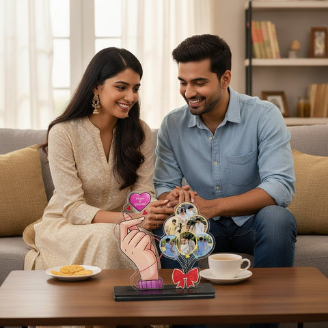 Personalized "Together Forever" Glow Tabletop - Custom Photo & Name Gift