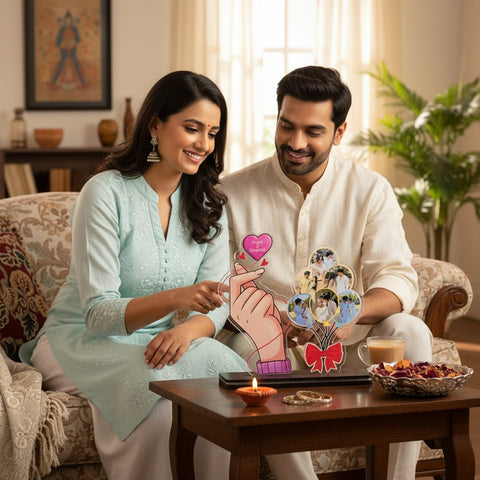 Personalized "Together Forever" Glow Tabletop - Custom Photo & Name Gift