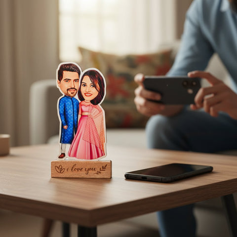 Custom Couple Caricature Tabletop | Personalized Gift for Love