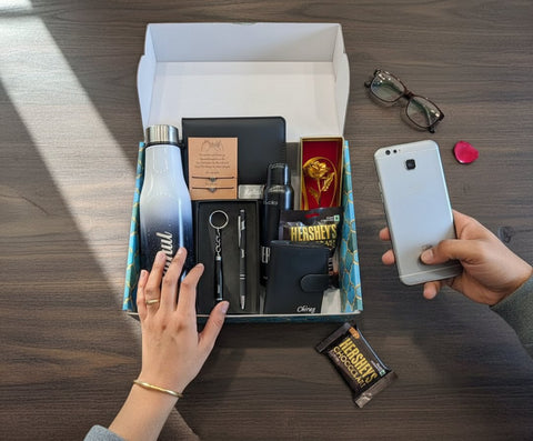 Personalized Valentine's Gift Combo for Him | Custom Name & Initials