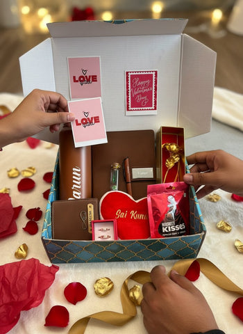 Personalized Valentine's Day Gift Combo for Him & Her | Custom Gifts | chocolate