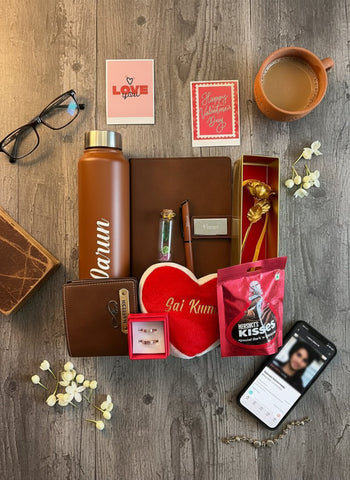 Personalized Valentine's Day Gift Combo for Him & Her | Custom Gifts | chocolate