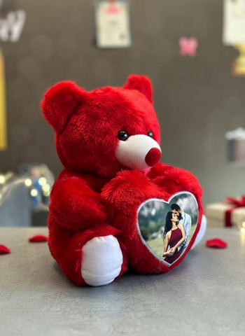 Customised Photo Teddy Bear | Gift for Her | Unique gift | Cute teddy bear for girls