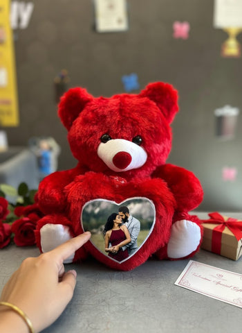 Customised Photo Teddy Bear | Gift for Her | Unique gift | Cute teddy bear for girls