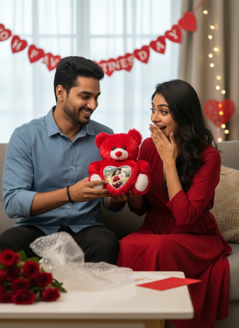 Customised Photo Teddy Bear | Gift for Her | Unique gift | Cute teddy bear for girls