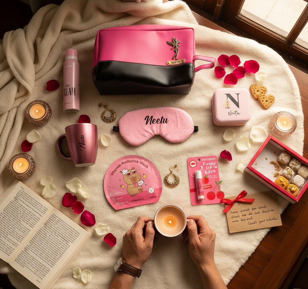 Personalized Valentine's Gift for Her | Gift for Her | Valentines gift for her | Valentine hamper 7 in 1