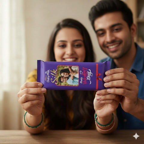 Personalized Cadbury Silk |  Chocolate  for Her | Chocolate Day gift | Photo Chocolate