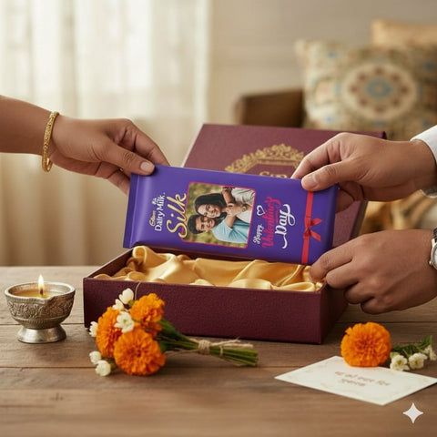 Personalized Cadbury Silk |  Chocolate  for Her | Chocolate Day gift | Photo Chocolate