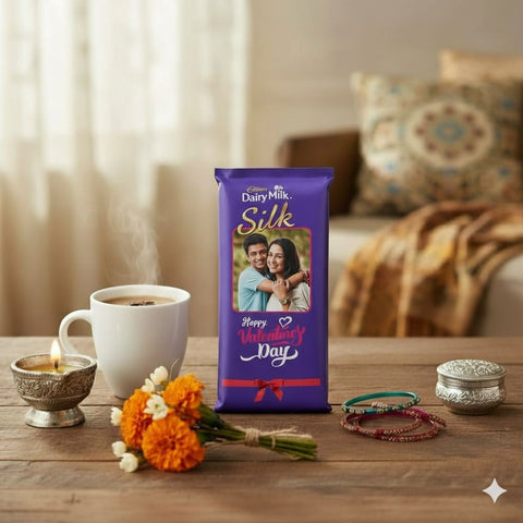 Personalized Cadbury Silk |  Chocolate  for Her | Chocolate Day gift | Photo Chocolate