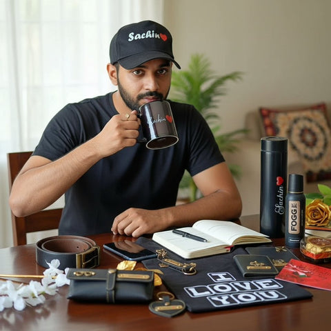 All Black Men's Hamper – Luxury Gift for Him | Premium Gift Set - Valentines day gifts