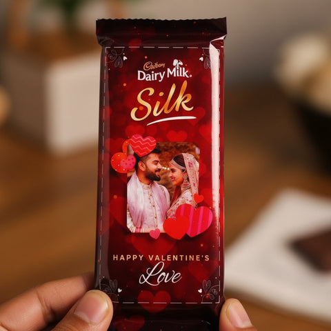 Personalized Cadbury Silk Chocolate Bar - Custom Photo & Message Gift