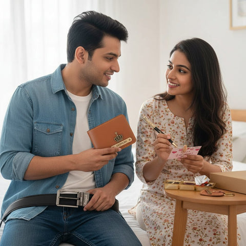 Personalized Men's Valentine Hamper 2.0: Wallet, Belt, Pen & More