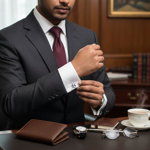 Personalized Initial Cufflinks - Custom Engraved Men's Gifts
