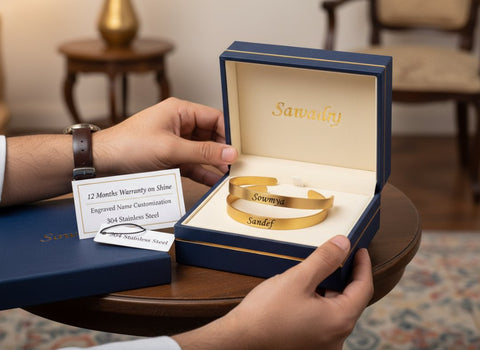 Personalized Classic Bracelet - Engraved Name  for Loved Ones