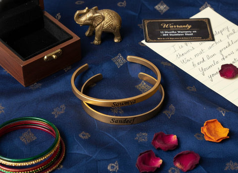 Personalized Classic Bracelet - Engraved Name  for Loved Ones