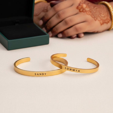 Personalized Classic Bracelet - Engraved Name  for Loved Ones