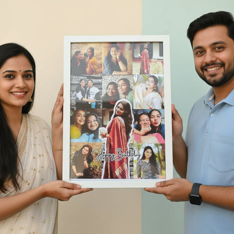 Personalized Birthday Photo Collage Frame | Custom Memory Gift