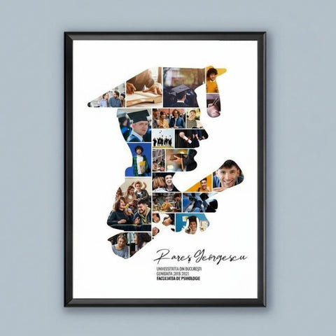Personalized Graduation Photo Collage Frame | Custom Memory Gift